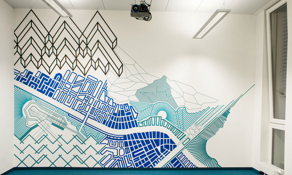 TAPE ART created by TAPE OVER // international tape art crew - WALL DESIGN  // meinestadt.de