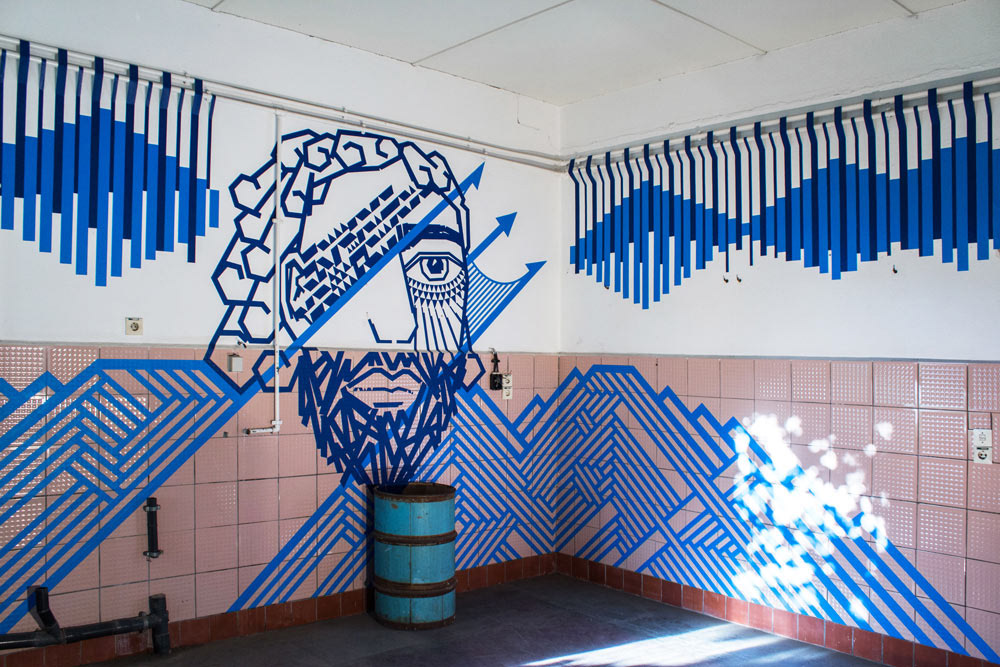 Tape art  Tape art, Street artists, Tape wall art