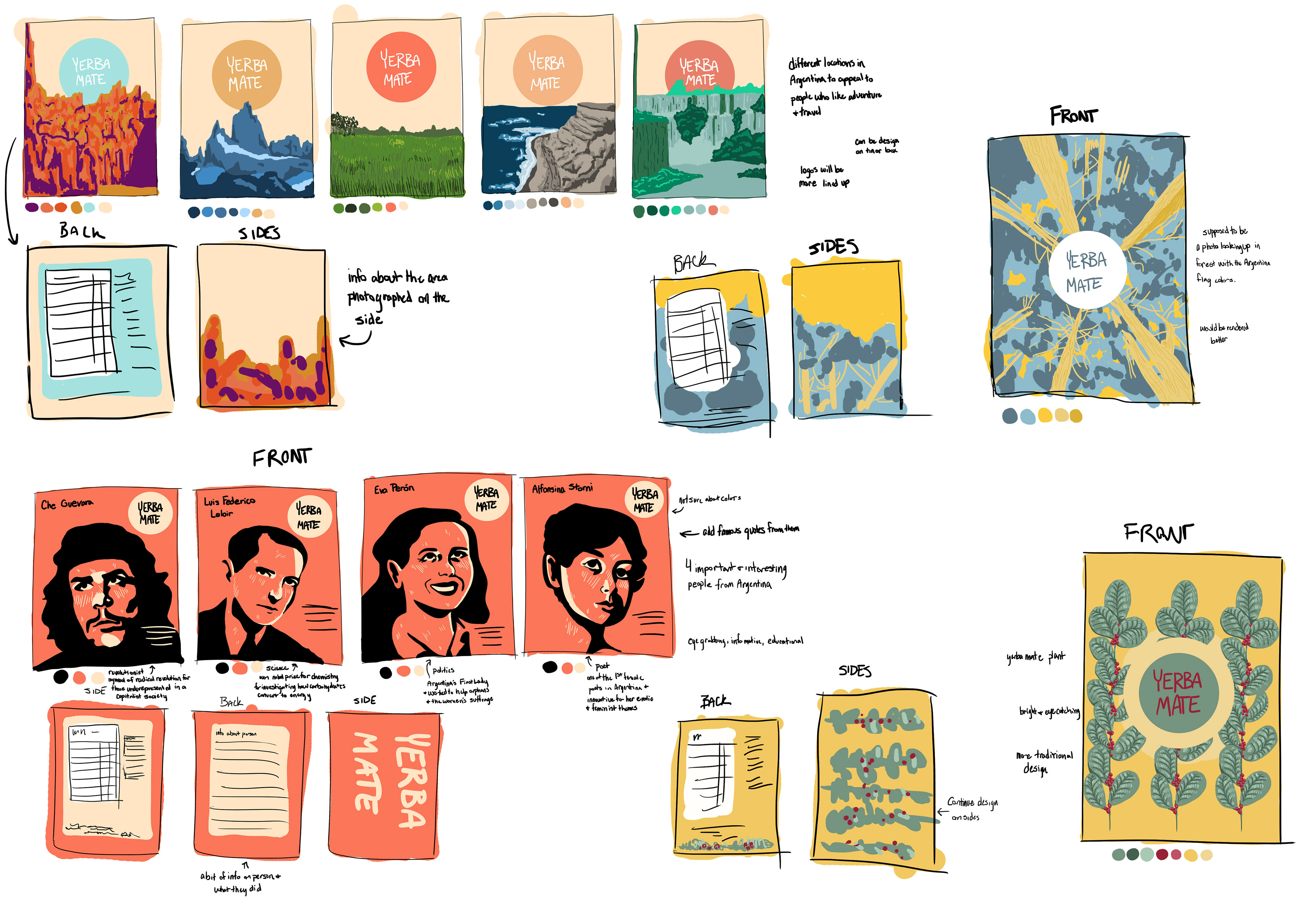 Illustrated mockups