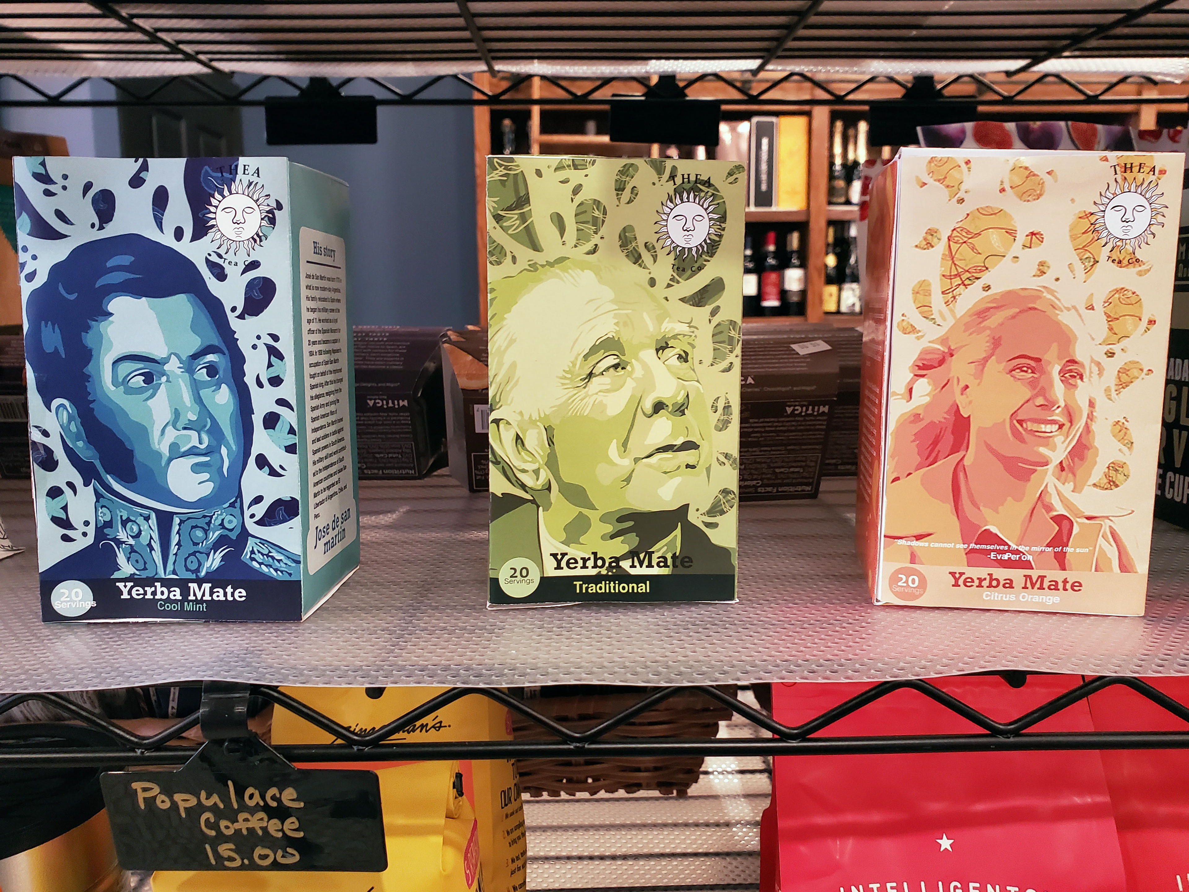 Three tea box designs fully assembled
