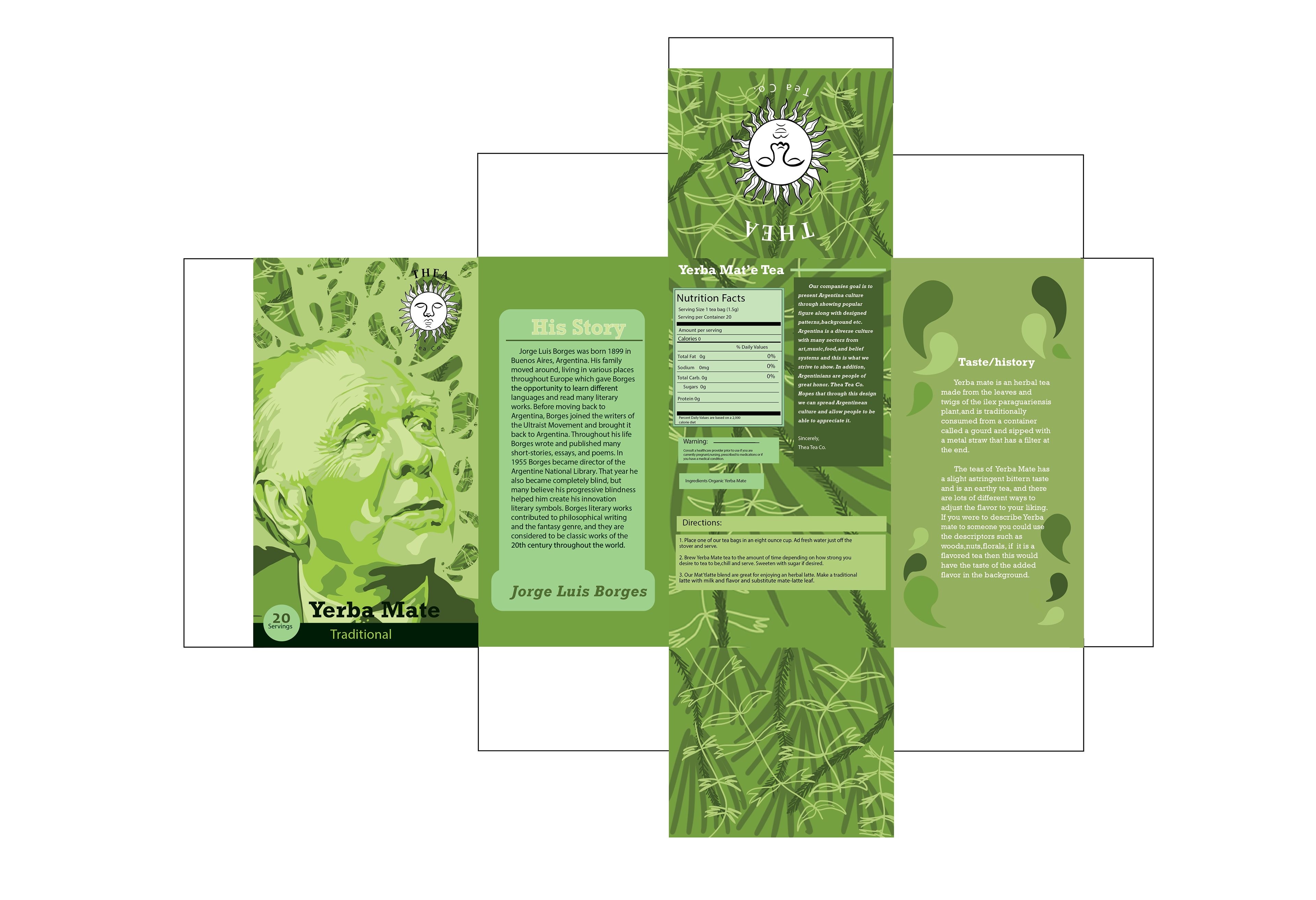 Traditional flavored tea box design is