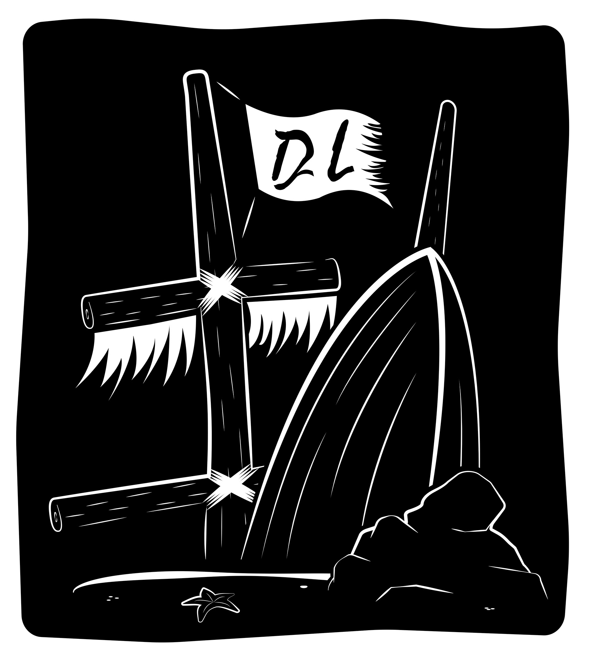 Drifter's Landing Shipwreck Logo Concept