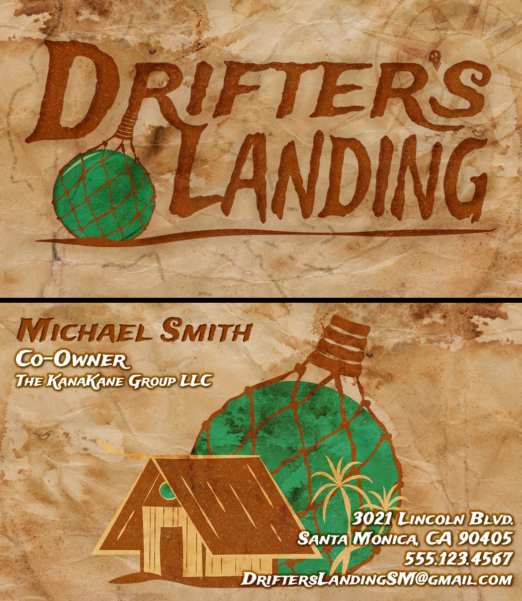 Drifter's Landing Business Card Mockup