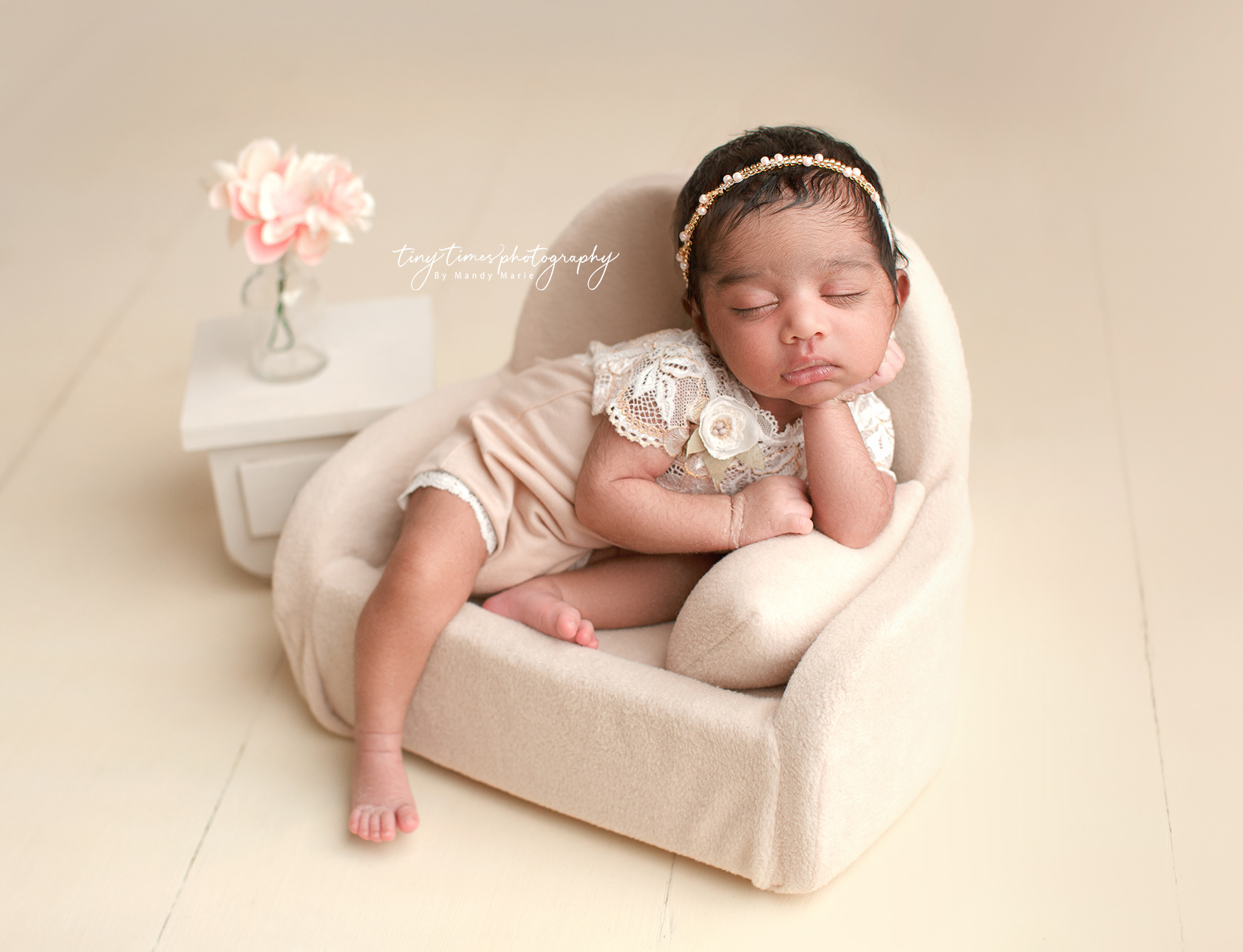 newborn studio pose