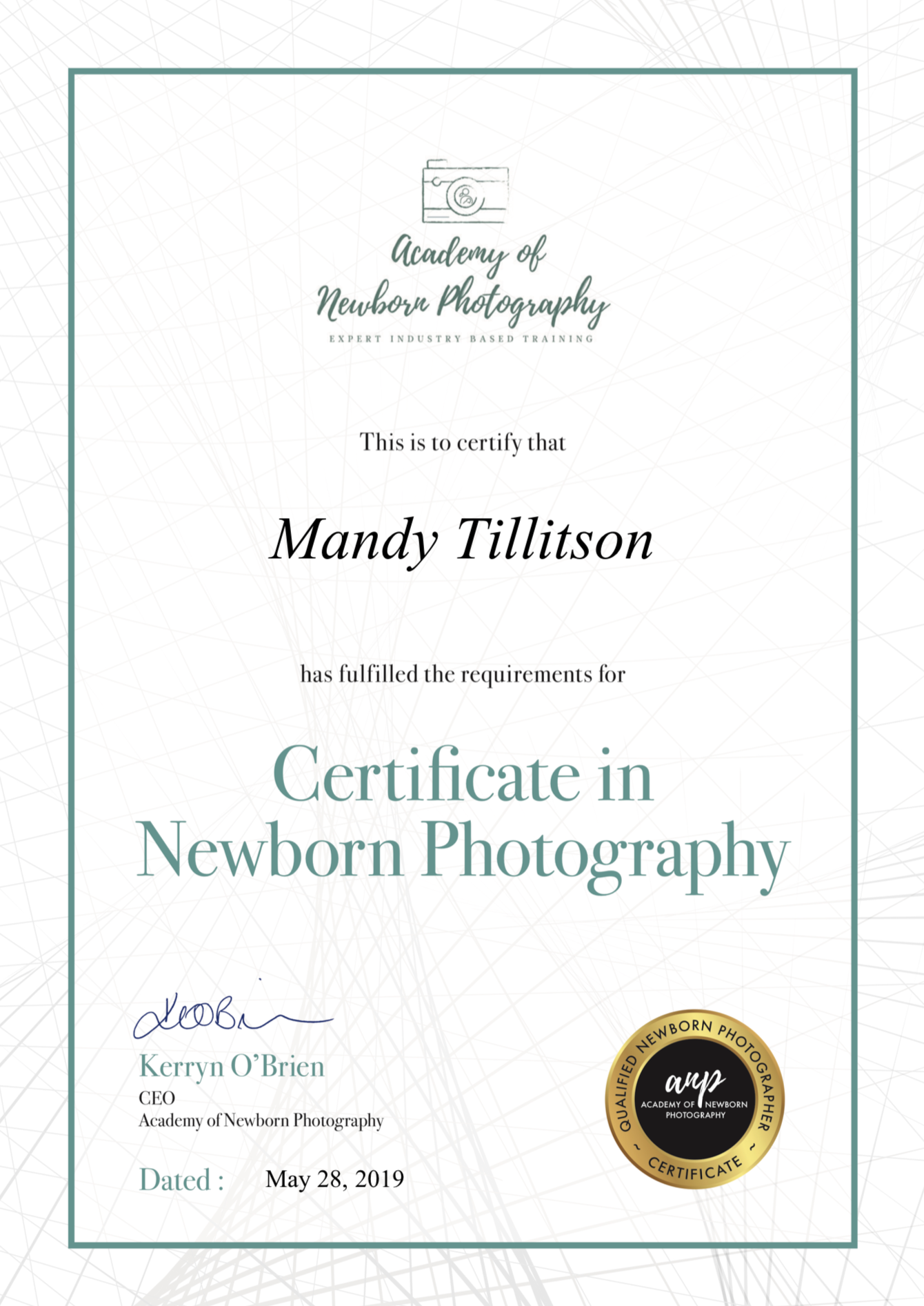 clark county Washington certified newborn photographer