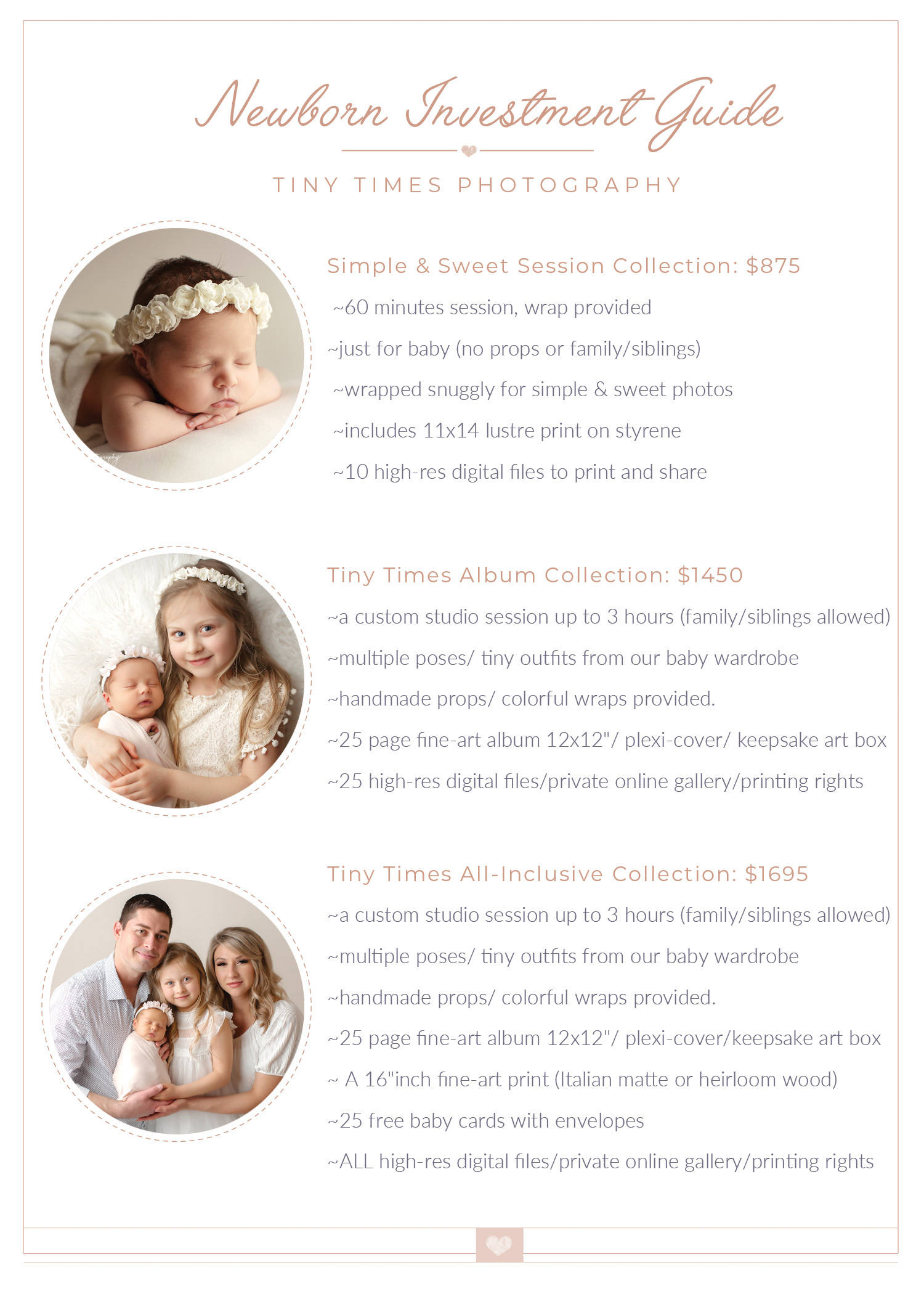 Newborn pricing