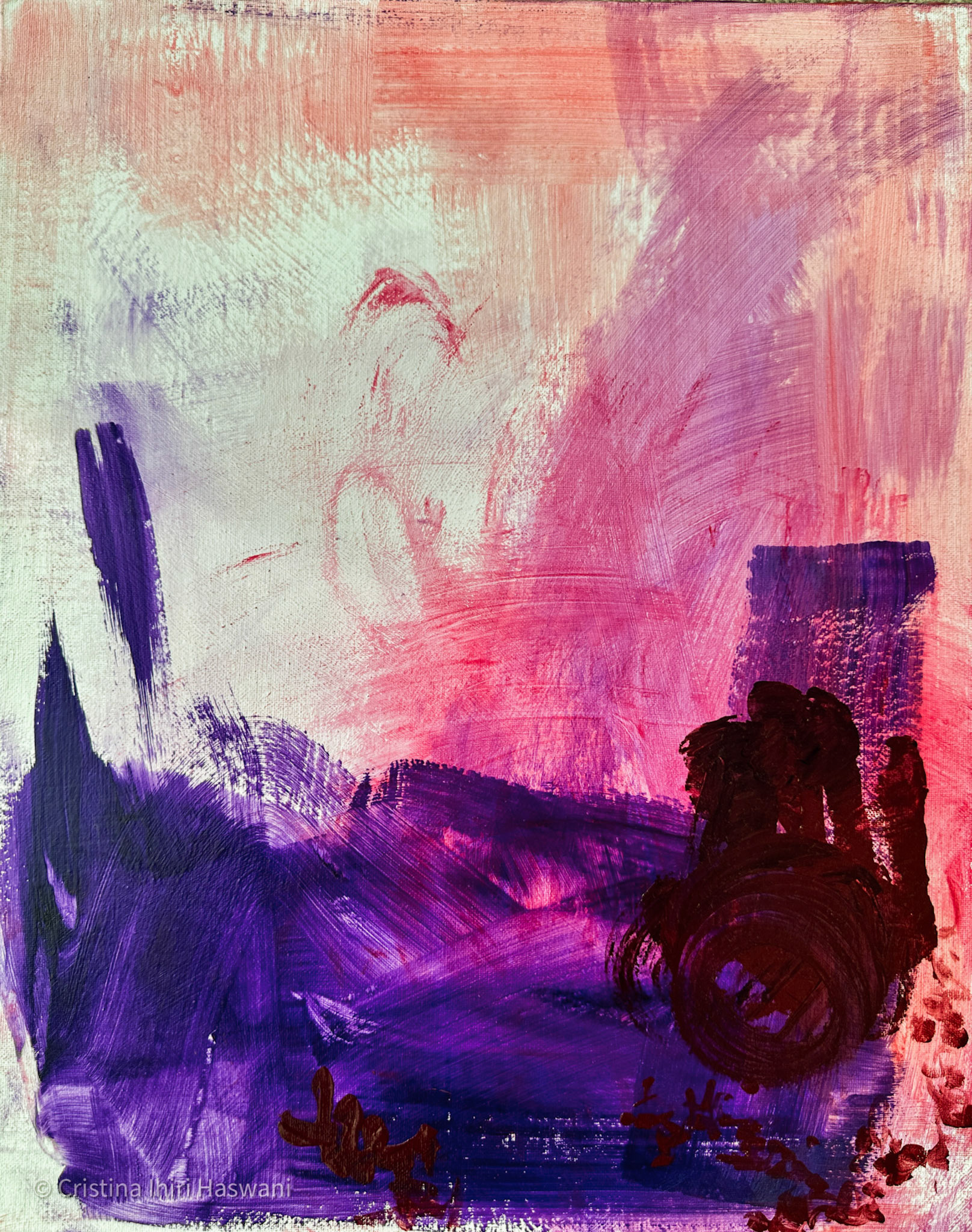 In 2025 3 - Acrylic on Canvas Panel - Handmade Original Fine Art Painting