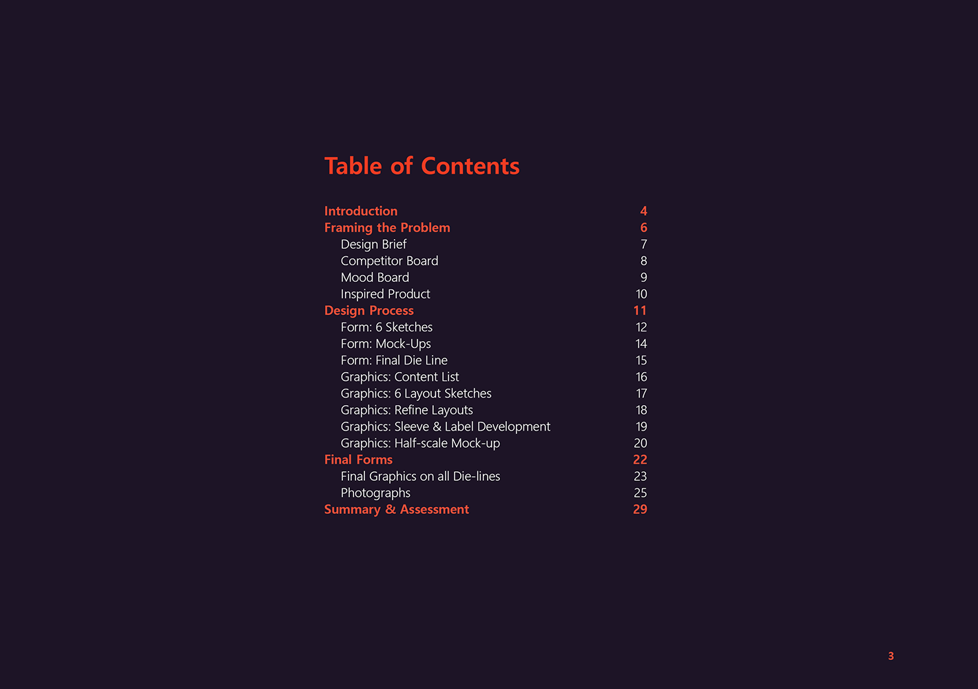 Table of contents