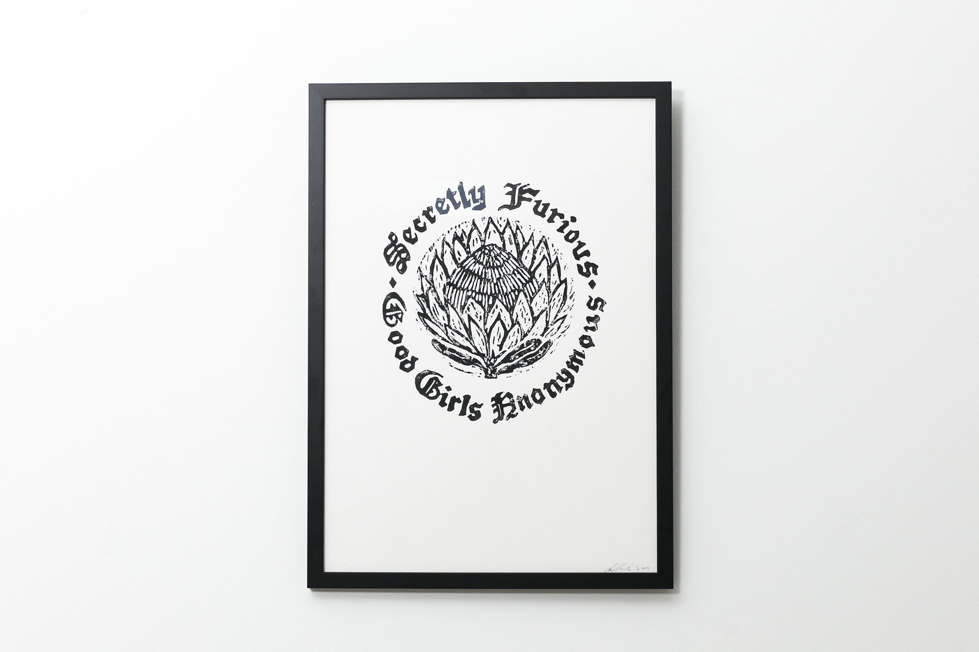 Secretly Furious Good Girls Anonymous, 2023, 45 x 62 cm (framed) SOLD