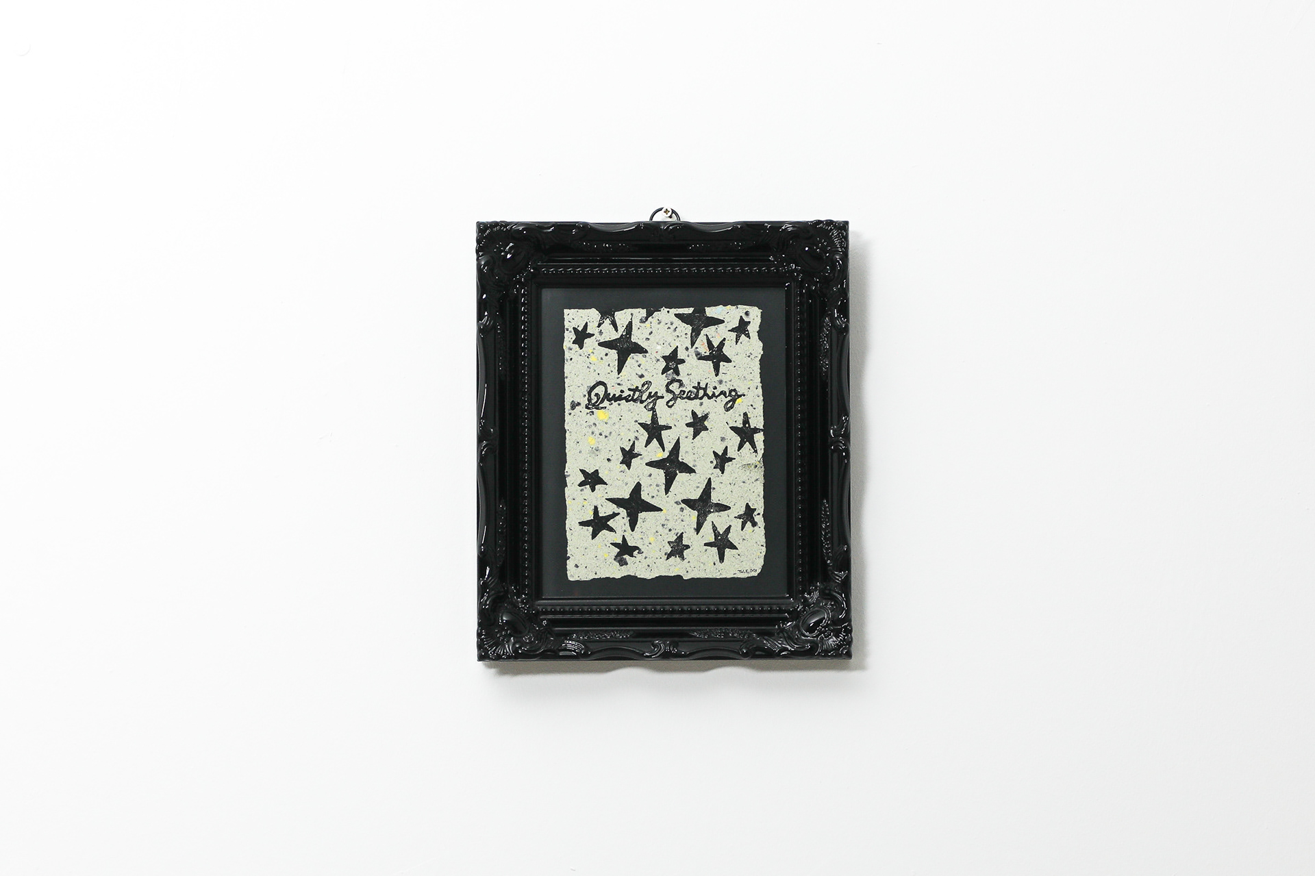 Quietly Seething (in green), 2023, 30 x 35 cm (framed) SOLD