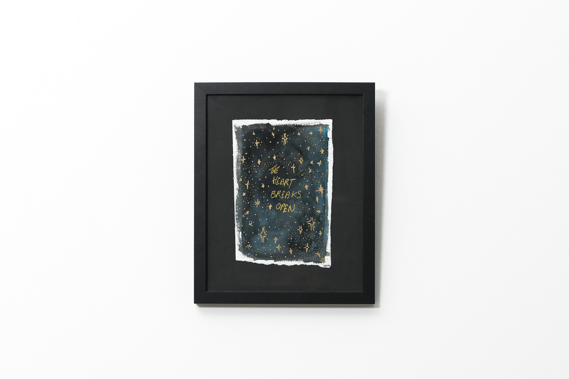 The Heart Breaks Open, 2022, 22 x 27 cm (framed) SOLD