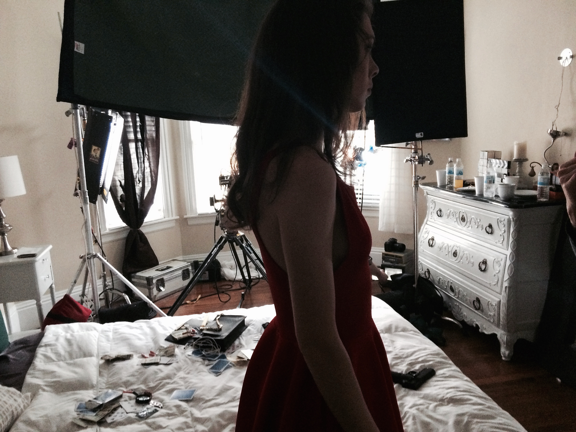 Sierra looks into the mirror