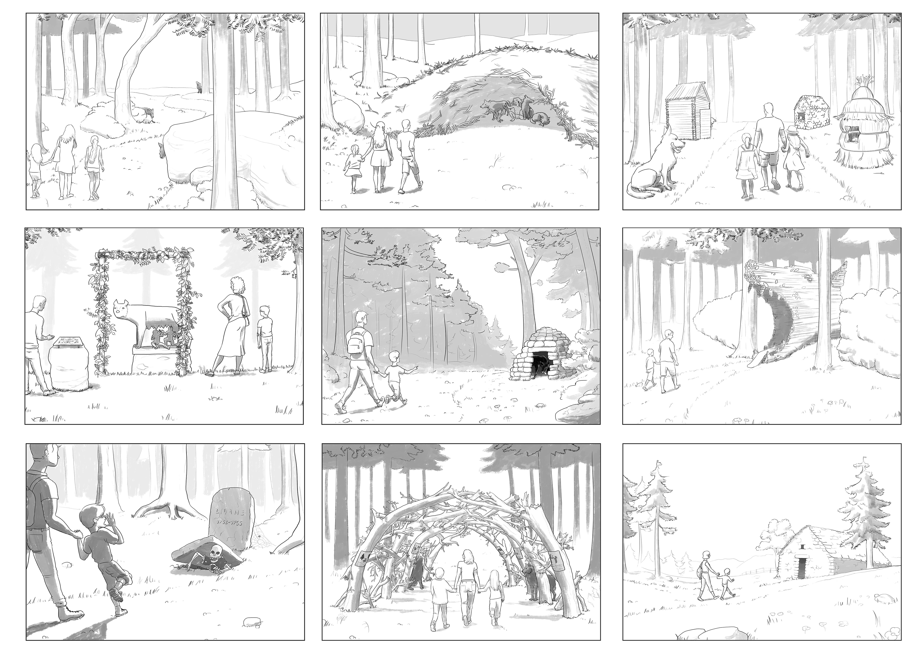 Scénographie au Parc du Gévaudan