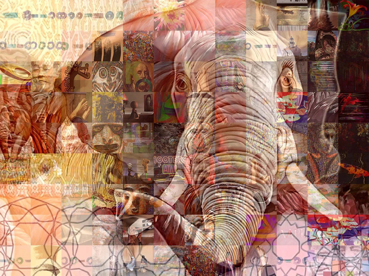 Elephant on South African 20 rand currency