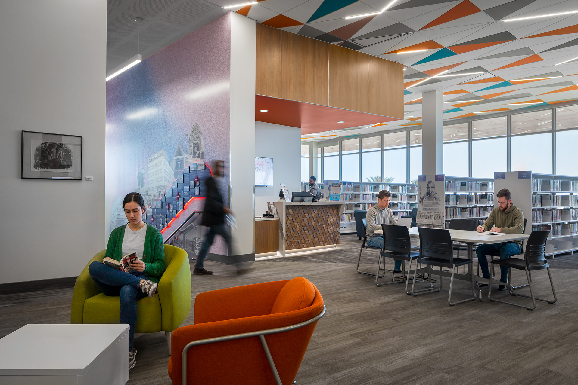 West Las Vegas Library Las Vegas, Nevada Architect: KME Architects Landscape Architecture: LAGE Design Client: Las Vegas–Clark County Library District Photography: Anh Peter Nguyen