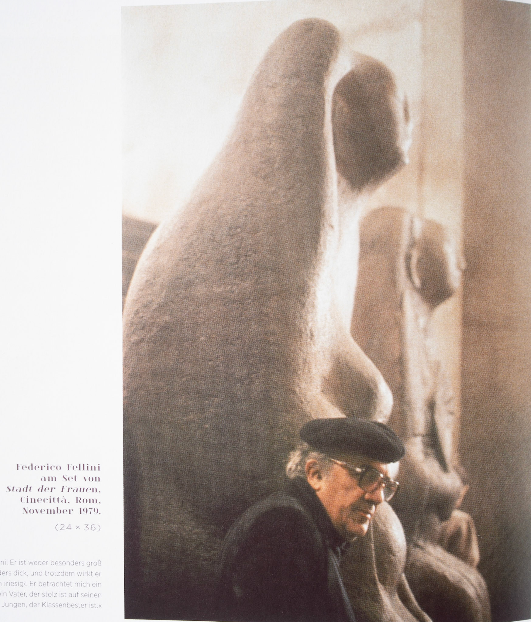 Frederico Fellini in set for City of Women, Cinecitta, Rome,