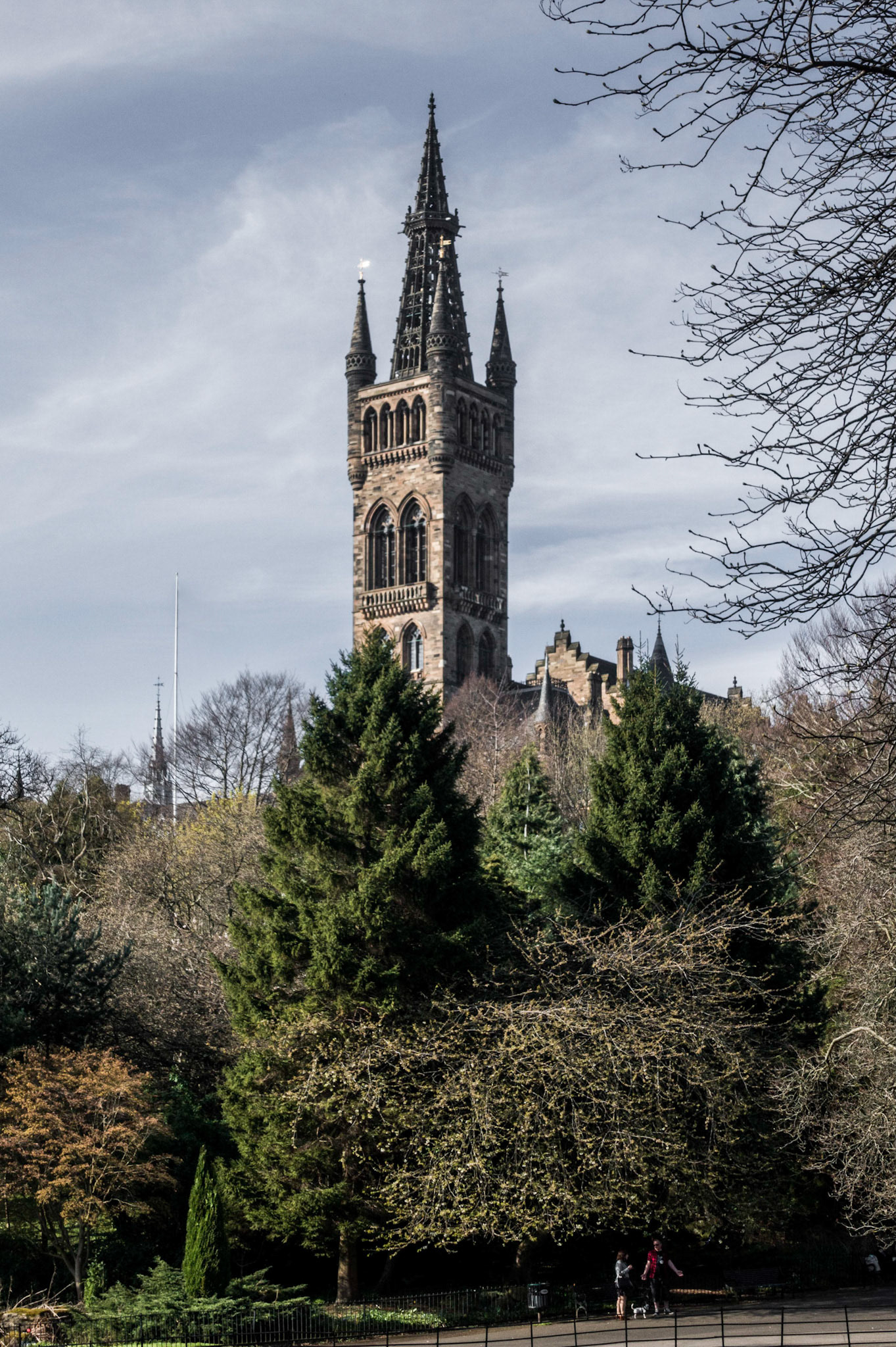 Glasgow University from Kelvin Way Glasgow