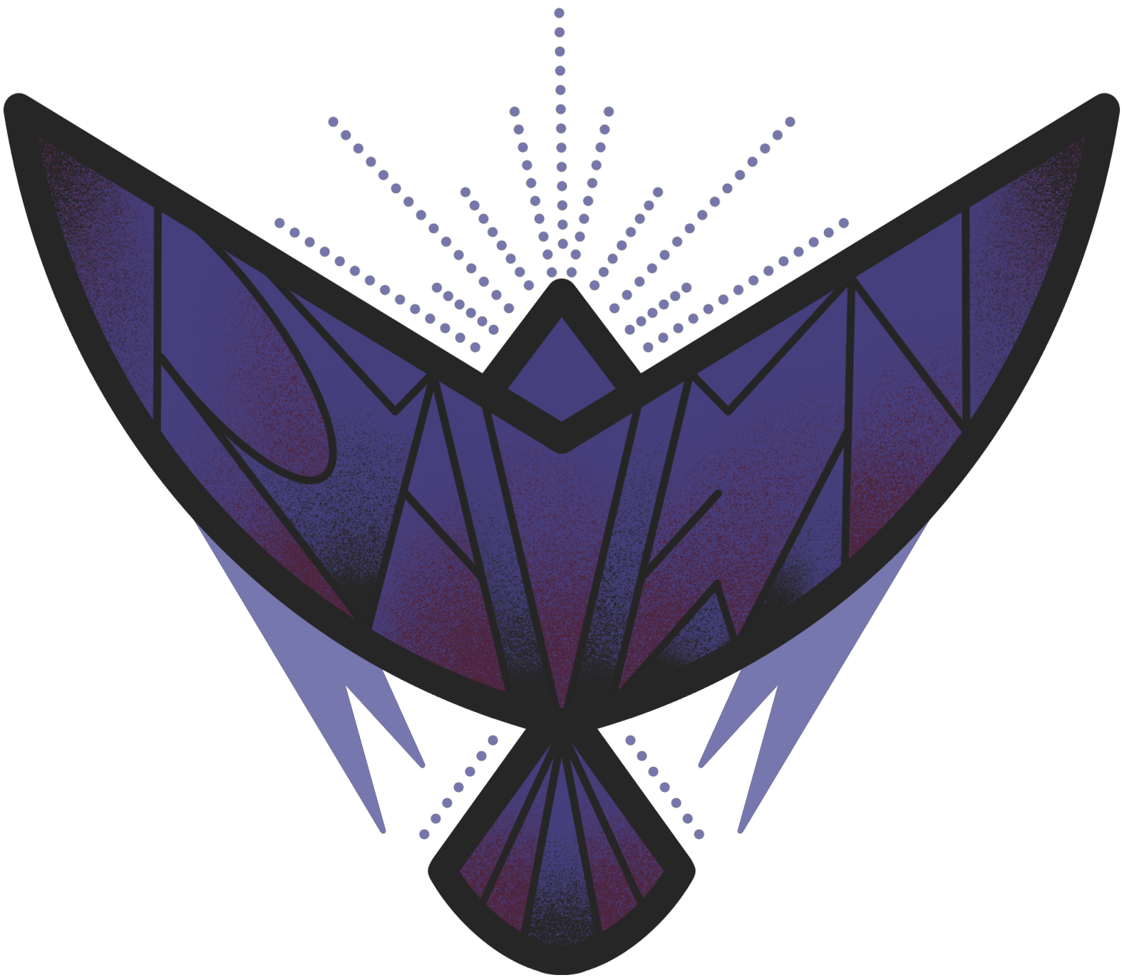 Raven Word Design LLC Logo of a cool raven