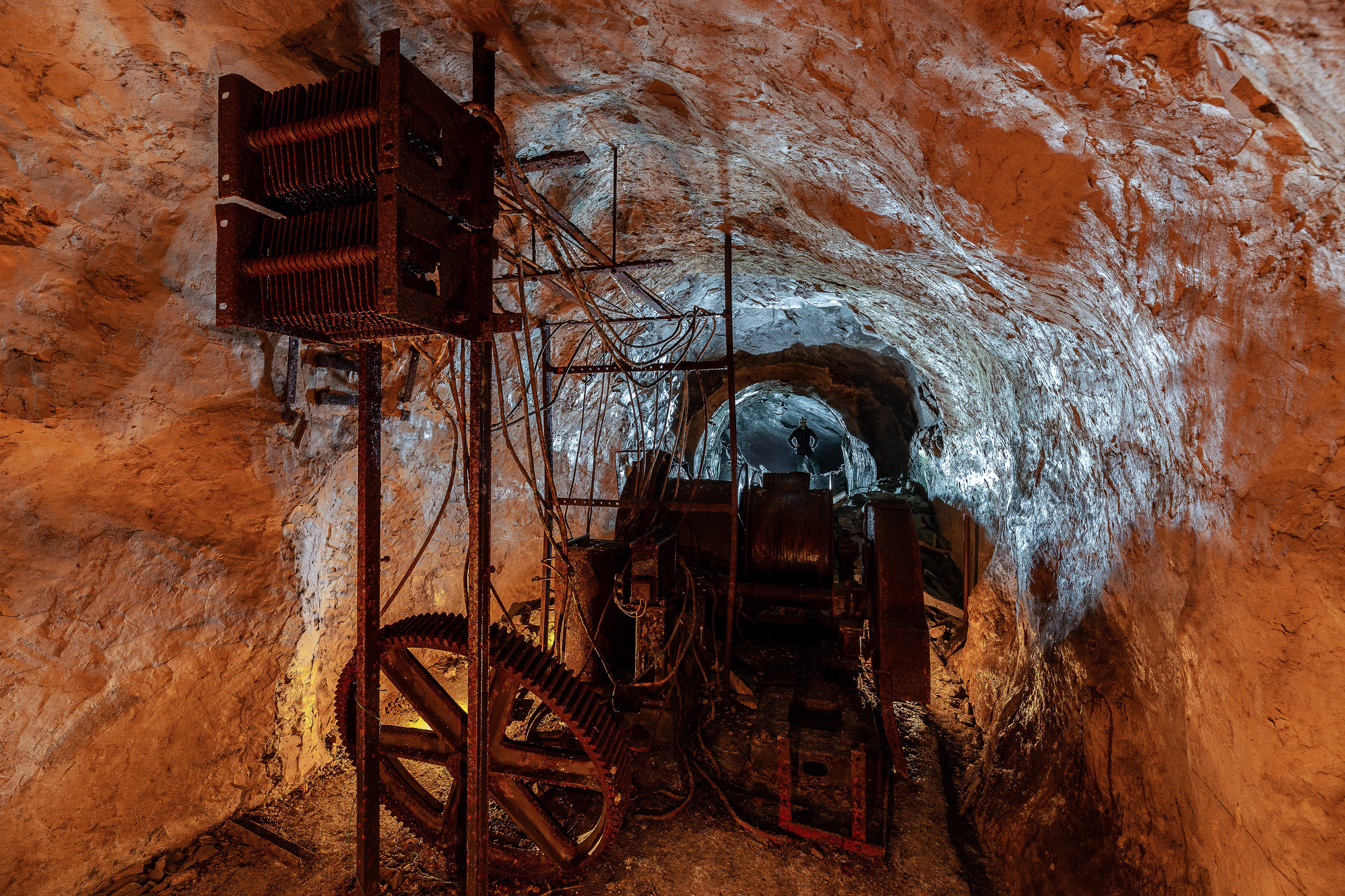 Treuil dans une carrière de ciment