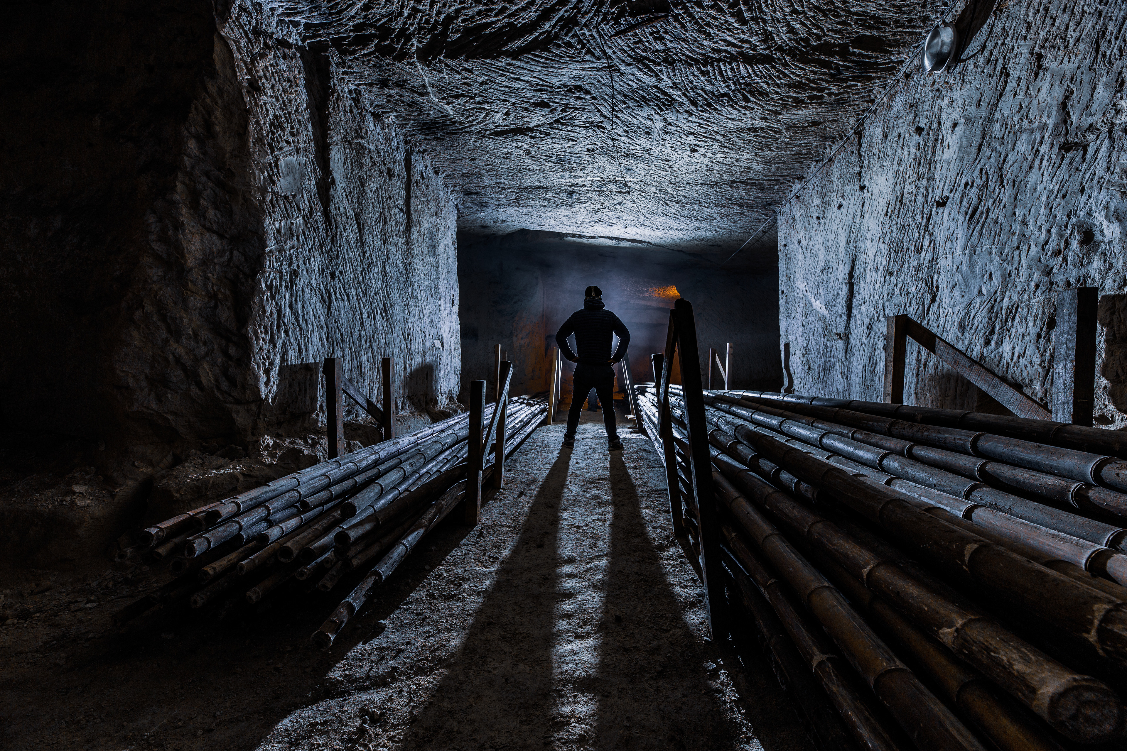 Stockage de bambou en souterrain
