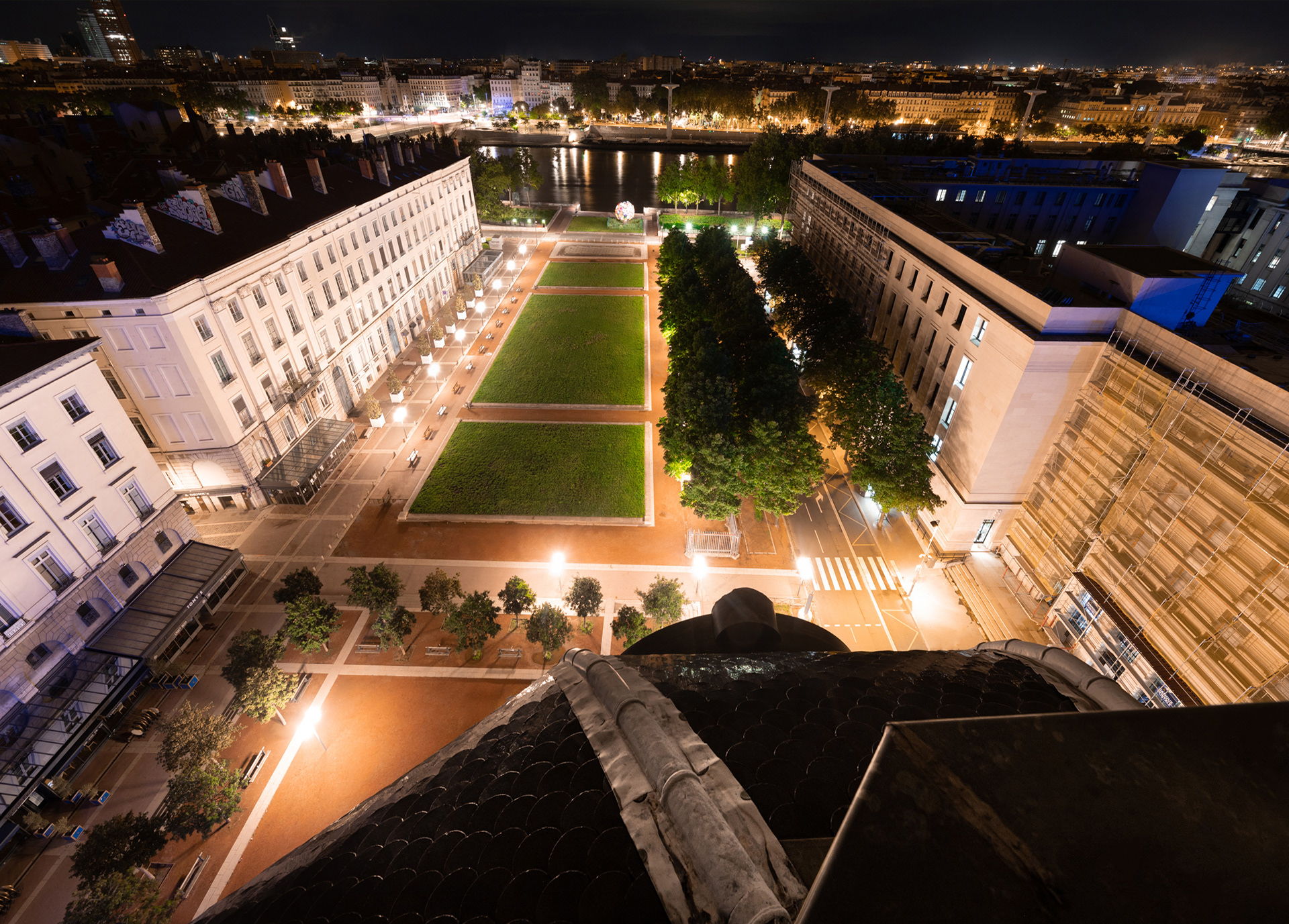 Vue depuis le Clocher de Hôpital de la Charité de Lyon