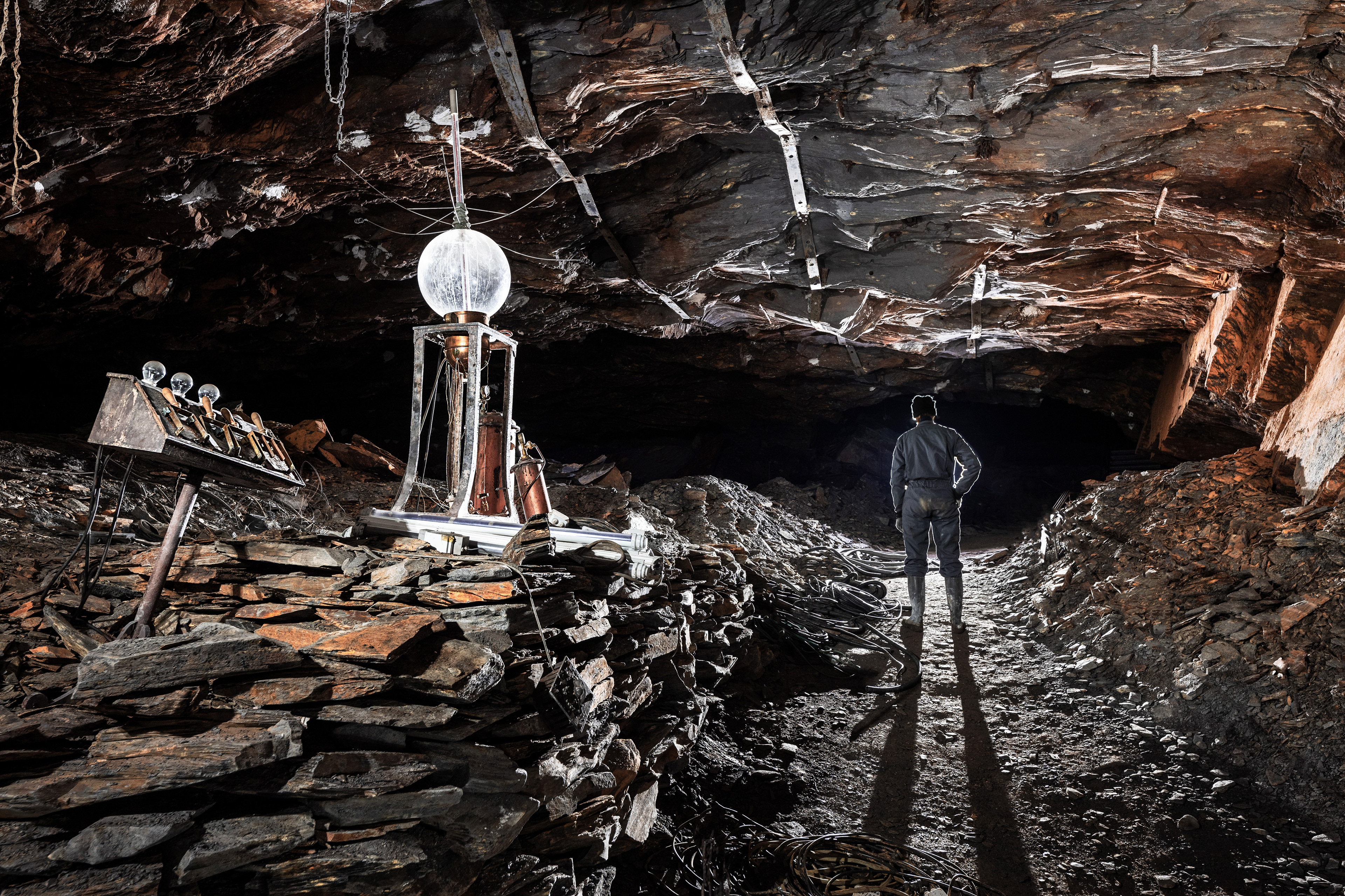 Poste d'astronomie dans une mine