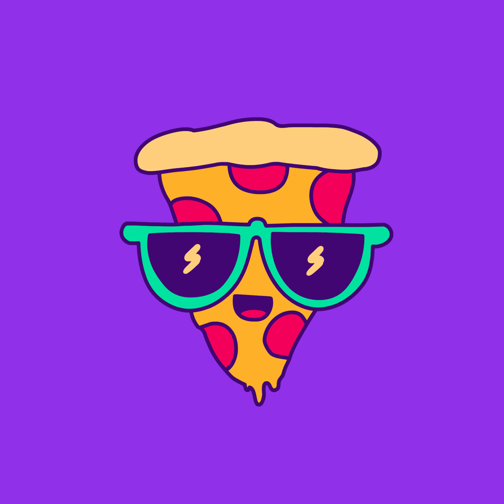 Pola Lucas - Pizza Time Animated Gif