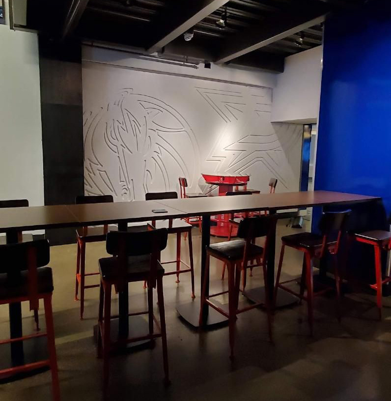 AA Center - Club interior faux embossed wall