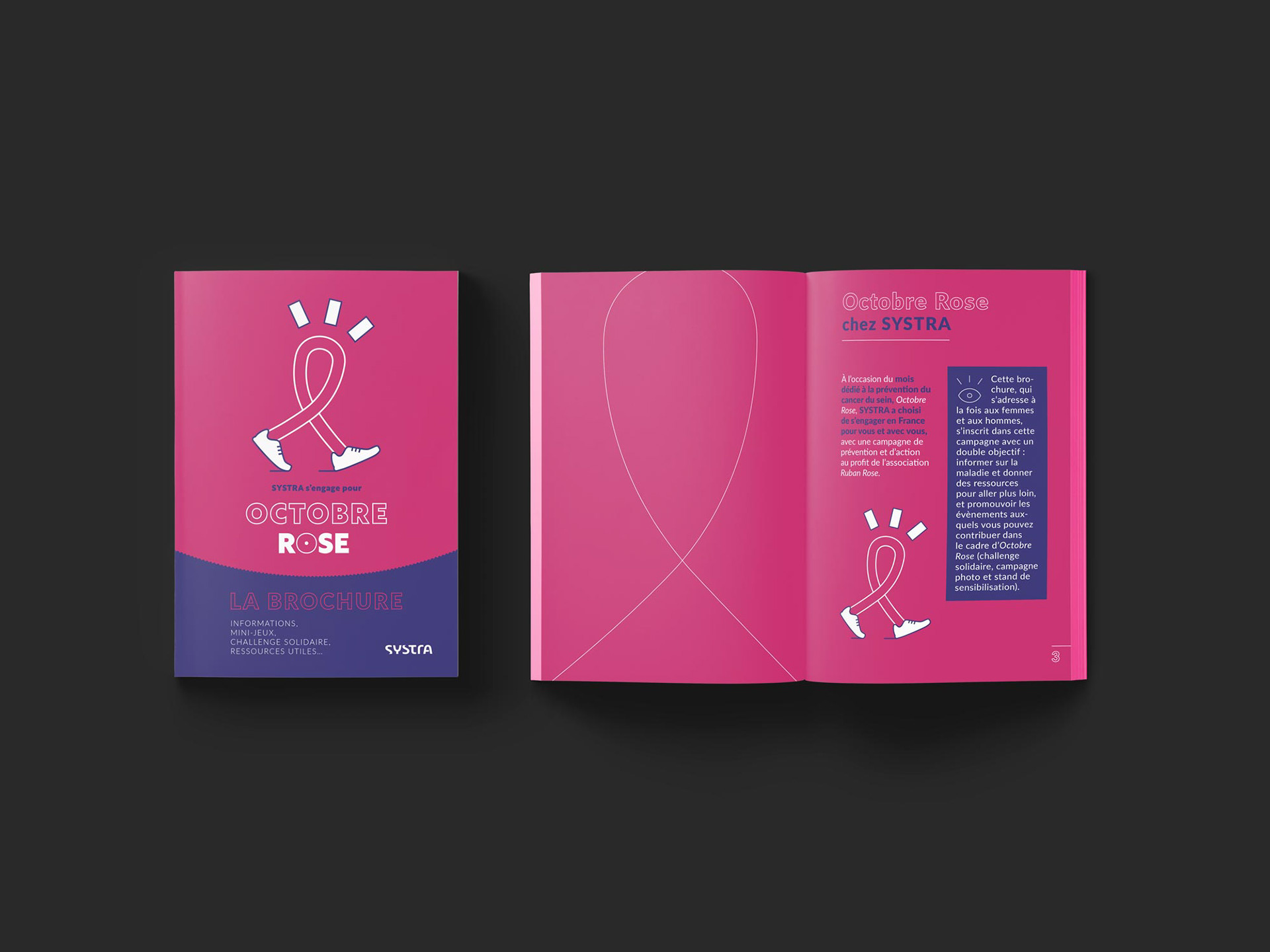 Flyer Octobre Rose pour le Systra SAS © Guénolé Le Gal