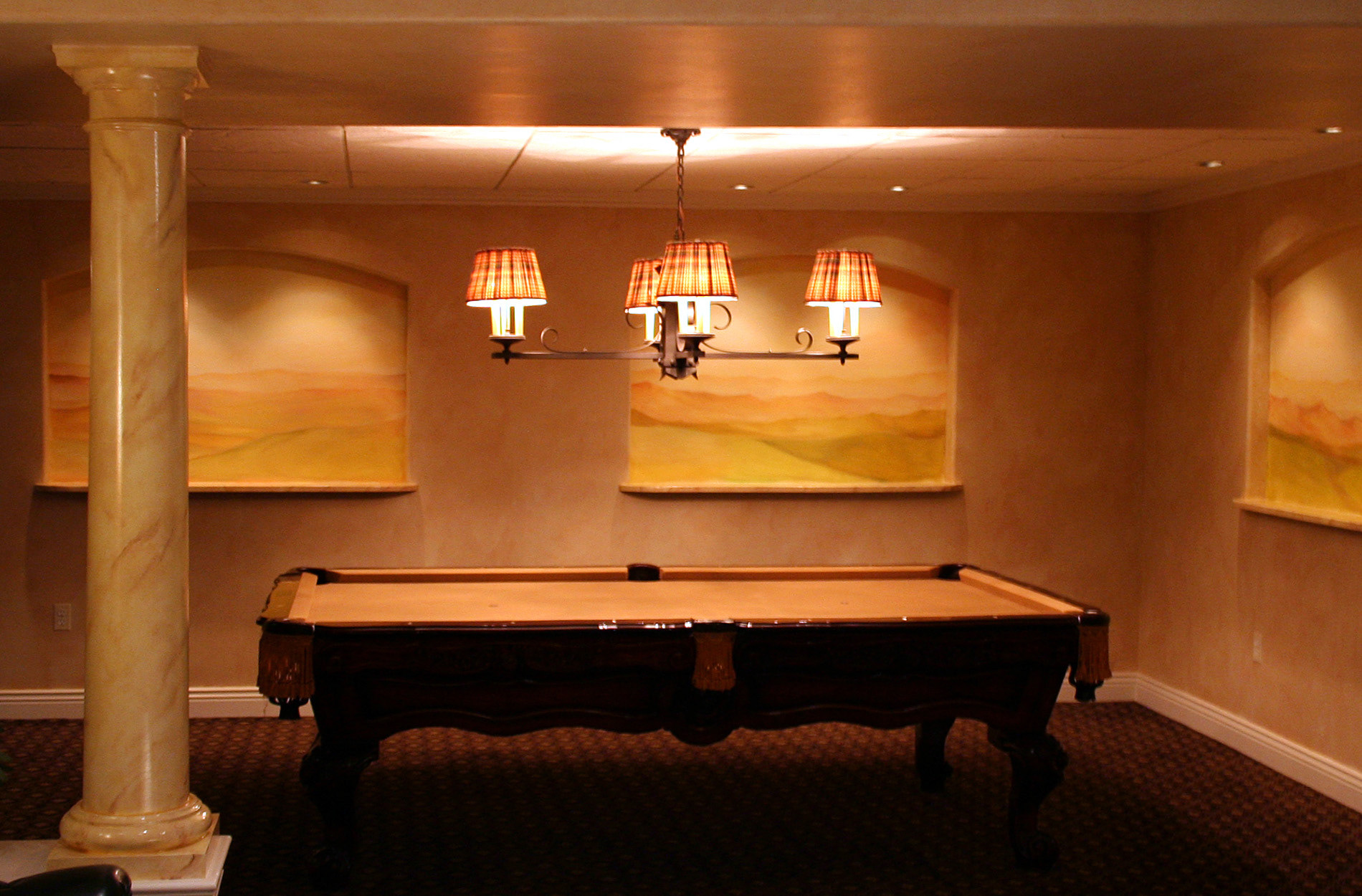 Billiard Room | Marmorino, Marbleizing and Murals
