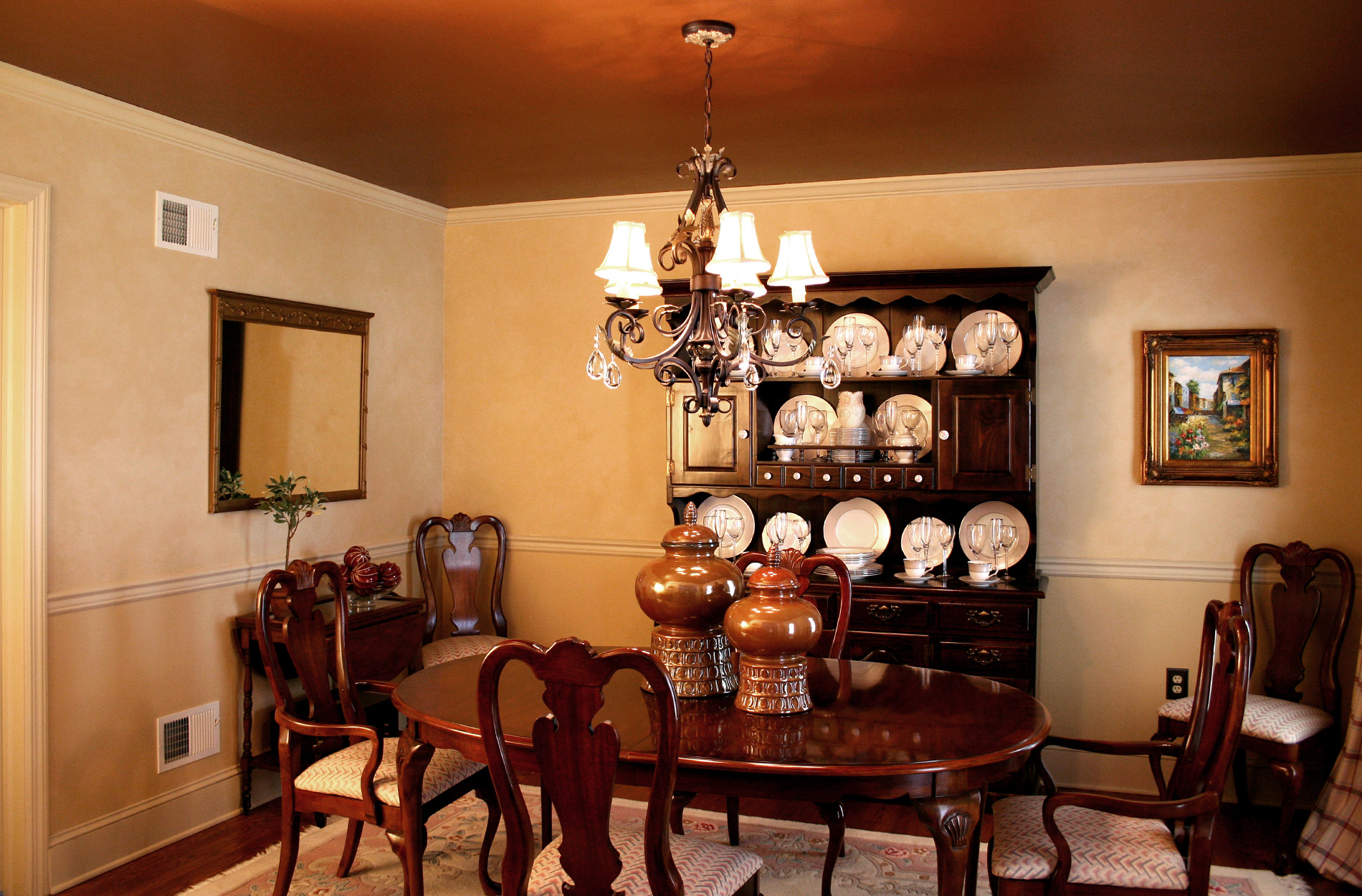 Dining Room | Marmorino, Copper Metallic and paint