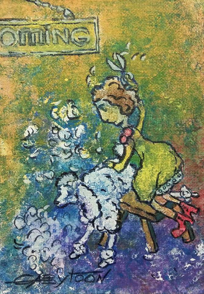 5"x7" acrylic, canvas panel