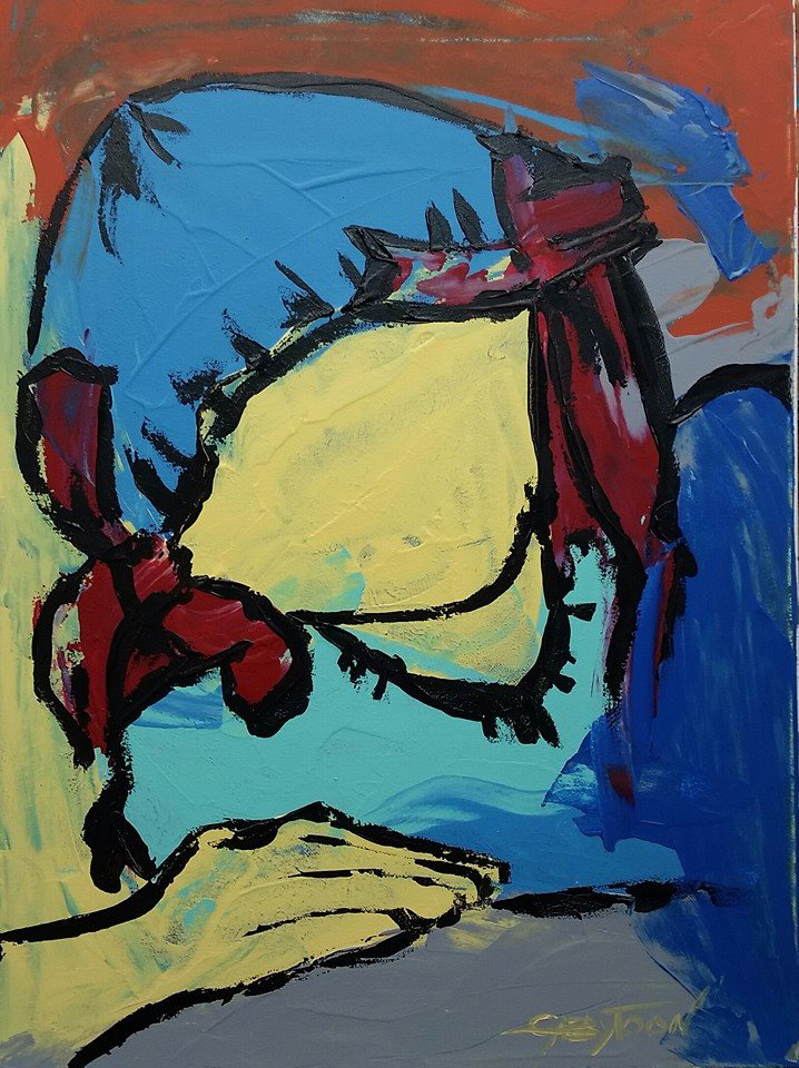 24"x18" acrylic, stretched canvas