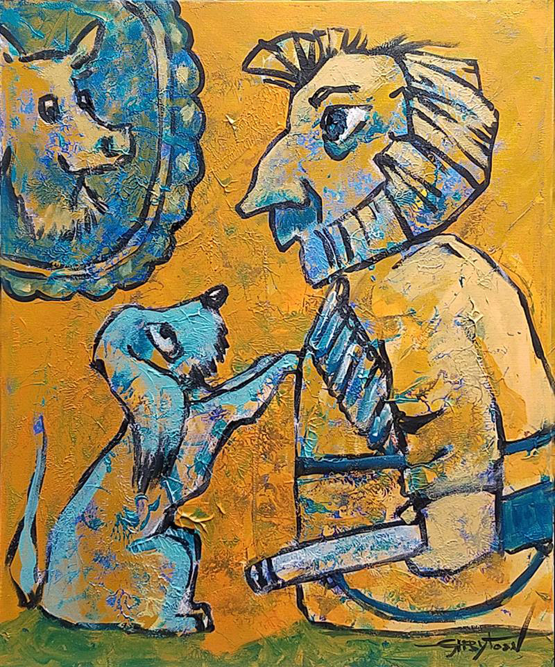 24"x20" acrylic, stretched canvas
