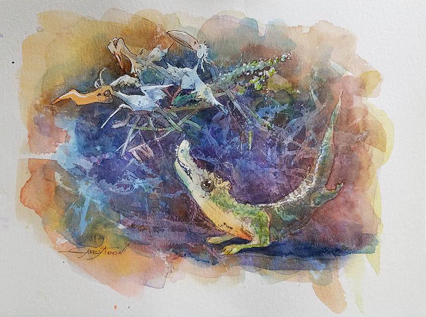 9"x12" watercolor, paper