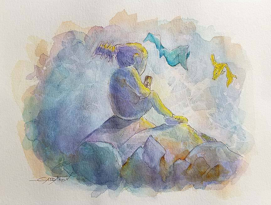 9"x12" watercolor, paper
