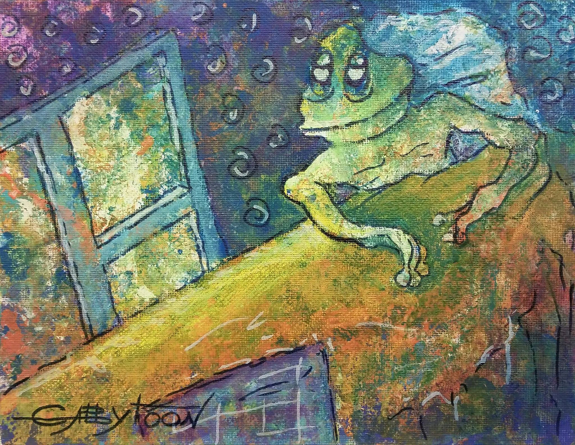 6"x9" acrylic, canvas panel