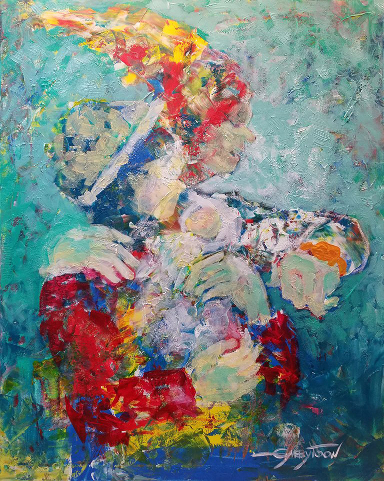 24"x30" acrylic, stretched canvas