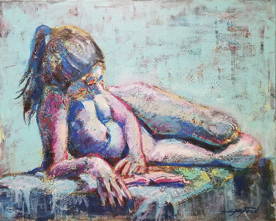 oil, stretched canvas 24"x30"