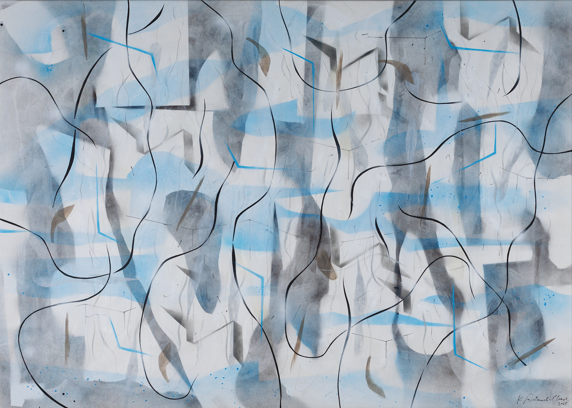 INNER MONOLOGUE technika mieszana na płótnie 150 x 210 cm, 2025, Cena: 12 000 PLN