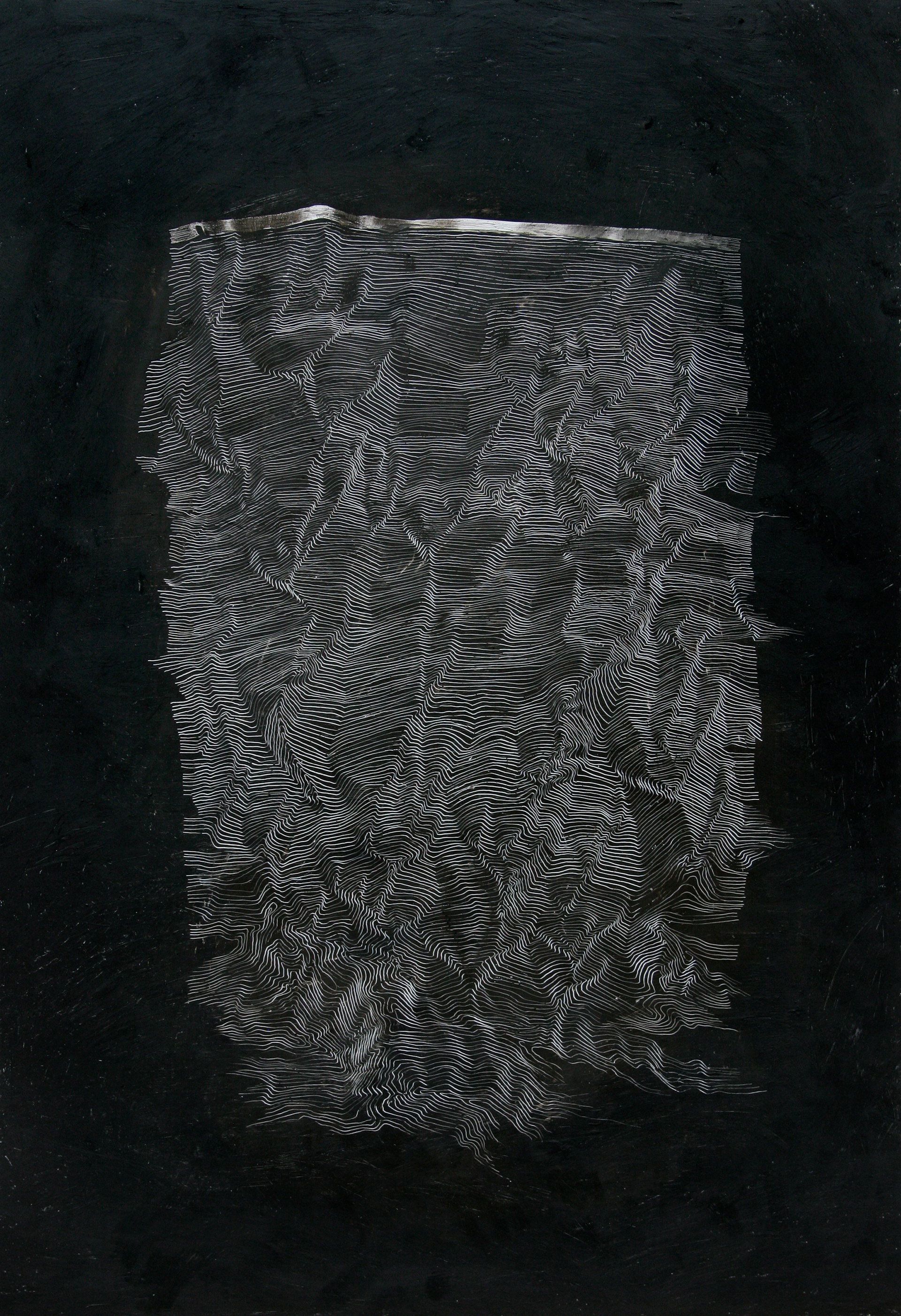 Struktura VI, 50 x 70 cm, oil pastel on paper, 2014