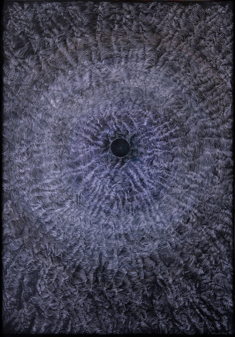 Struktura II, 100 x 70 cm, oil pastel on paper, 2014