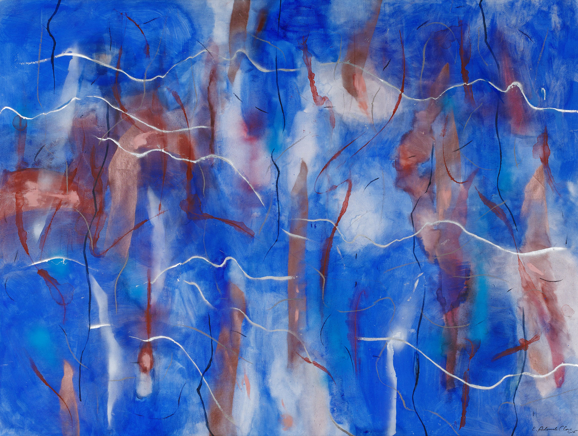 DEPth II technika mieszana na płótnie 150 x 210 cm, 2024, Cena: 12 000 PLN