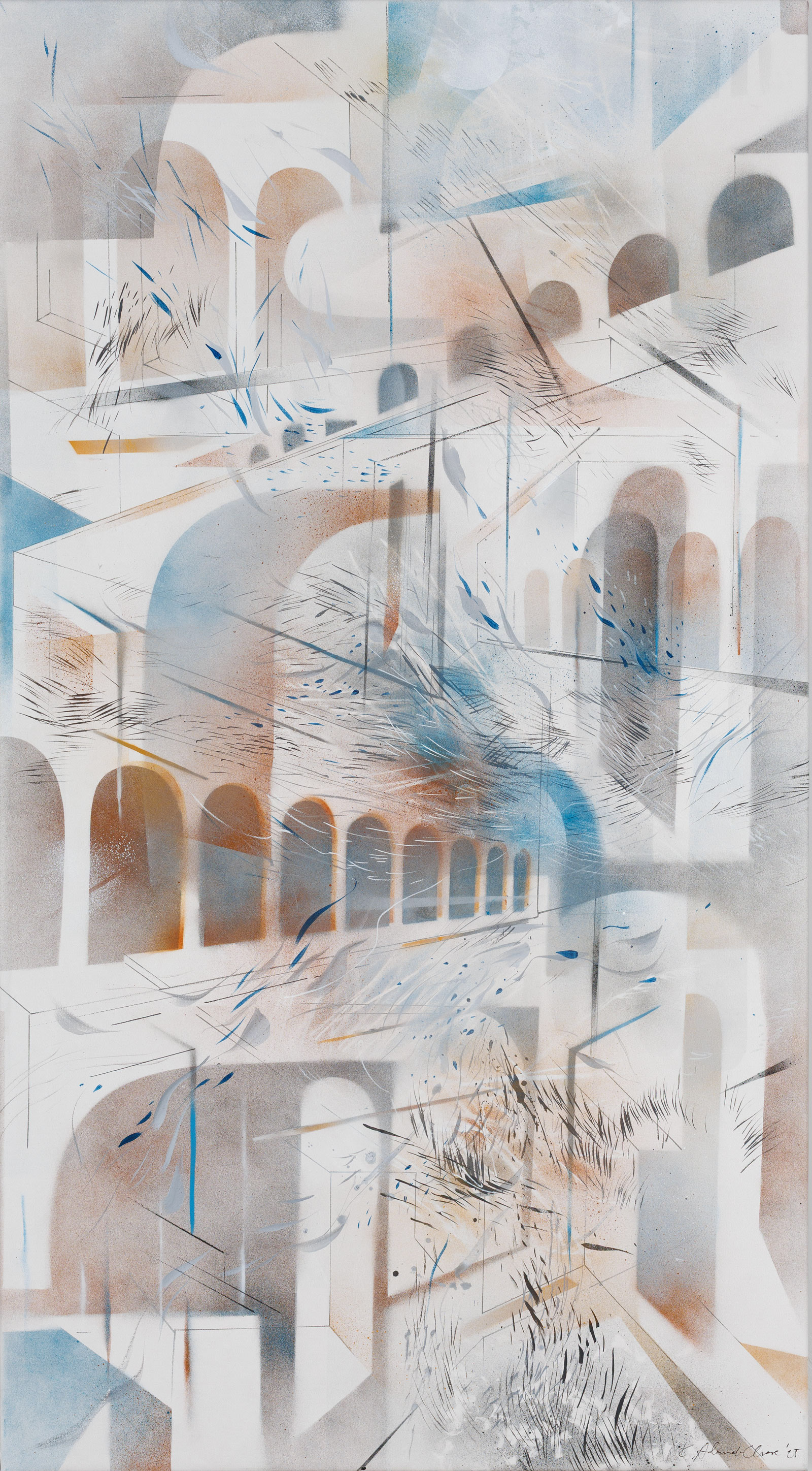 BOLOGNA II technika mieszana na płótnie 110 x 200 cm, 2025, Cena: 10 000 PLN