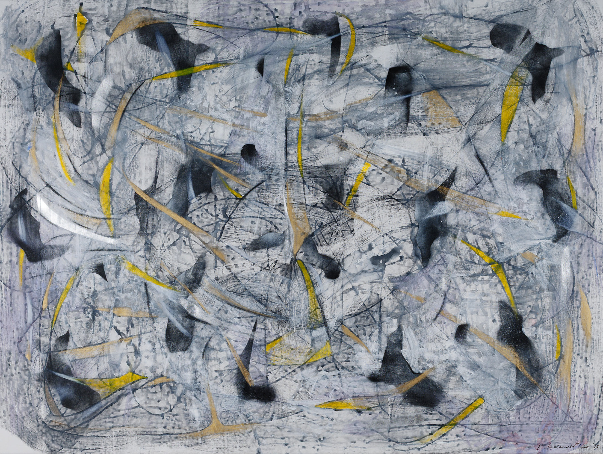 DESINTEGRATION technika mieszana na płótnie 150 x 210 cm, 2025, Cena: 12 000 PLN