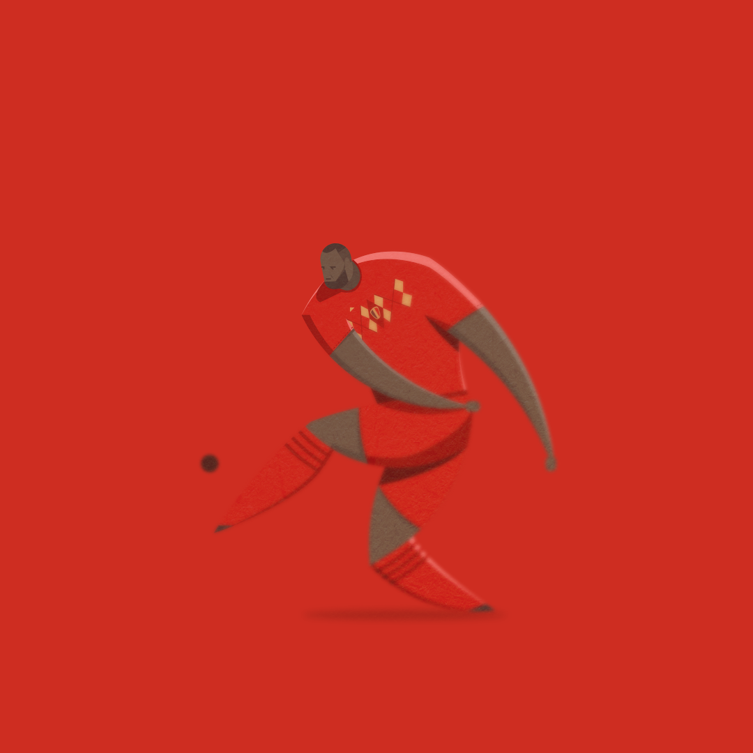 Romelu Lukaku, world cup, vector illustration by Capitoni