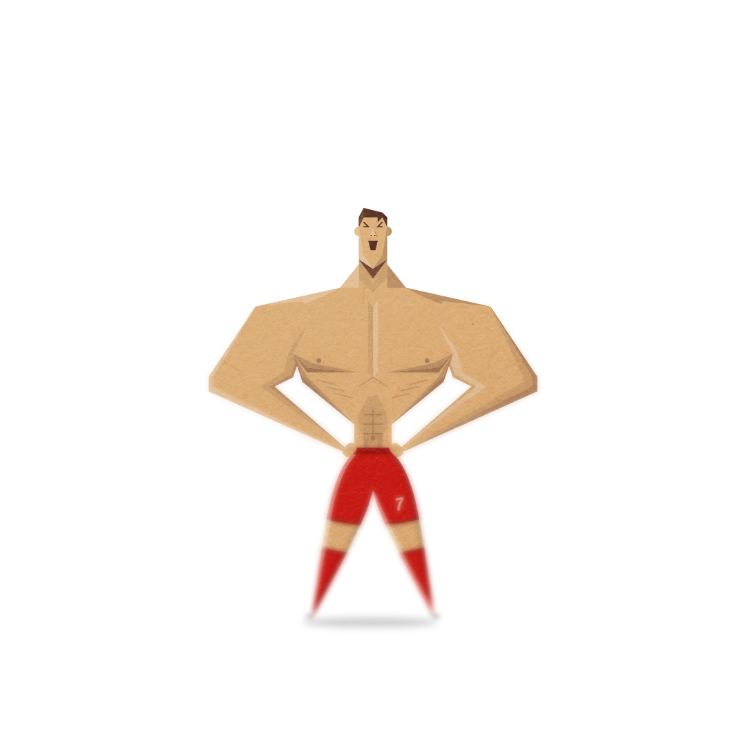 Cristiano Ronaldo, world cup, vector illustration by Capitoni