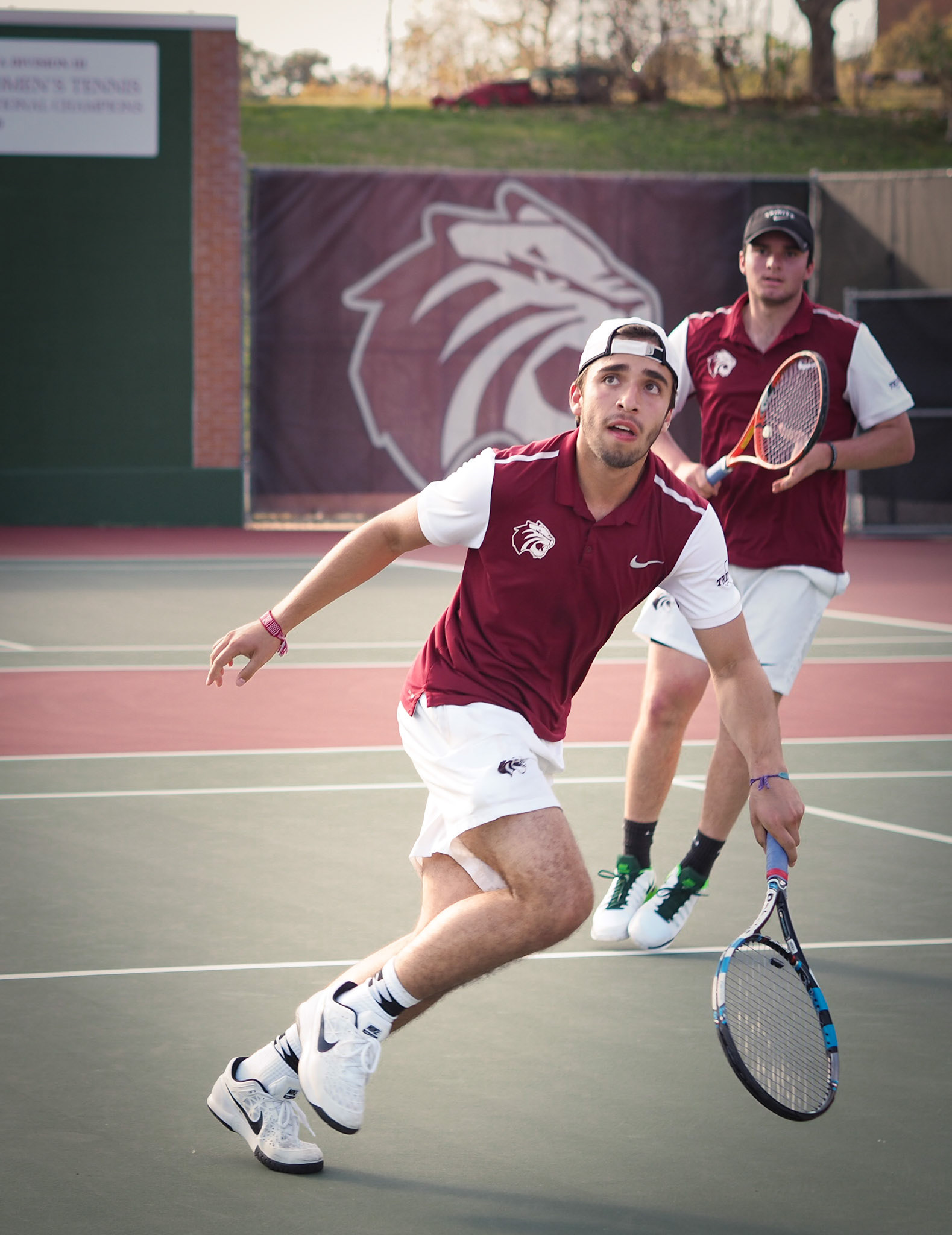 February 26, 2016 - Cameron Bilsbarrow prepares to return the ball.