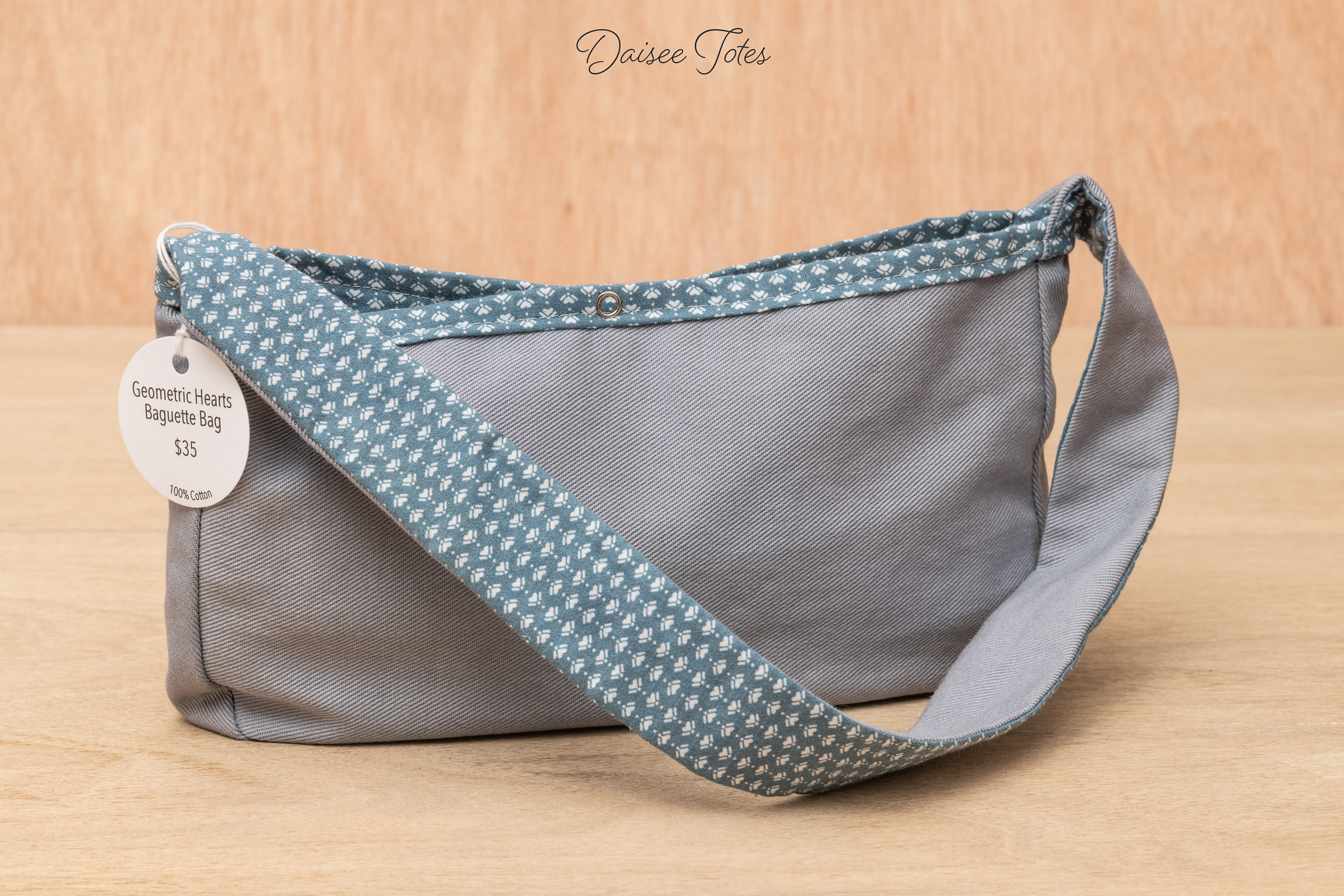 Geometric Hearts Baguette Bag $35