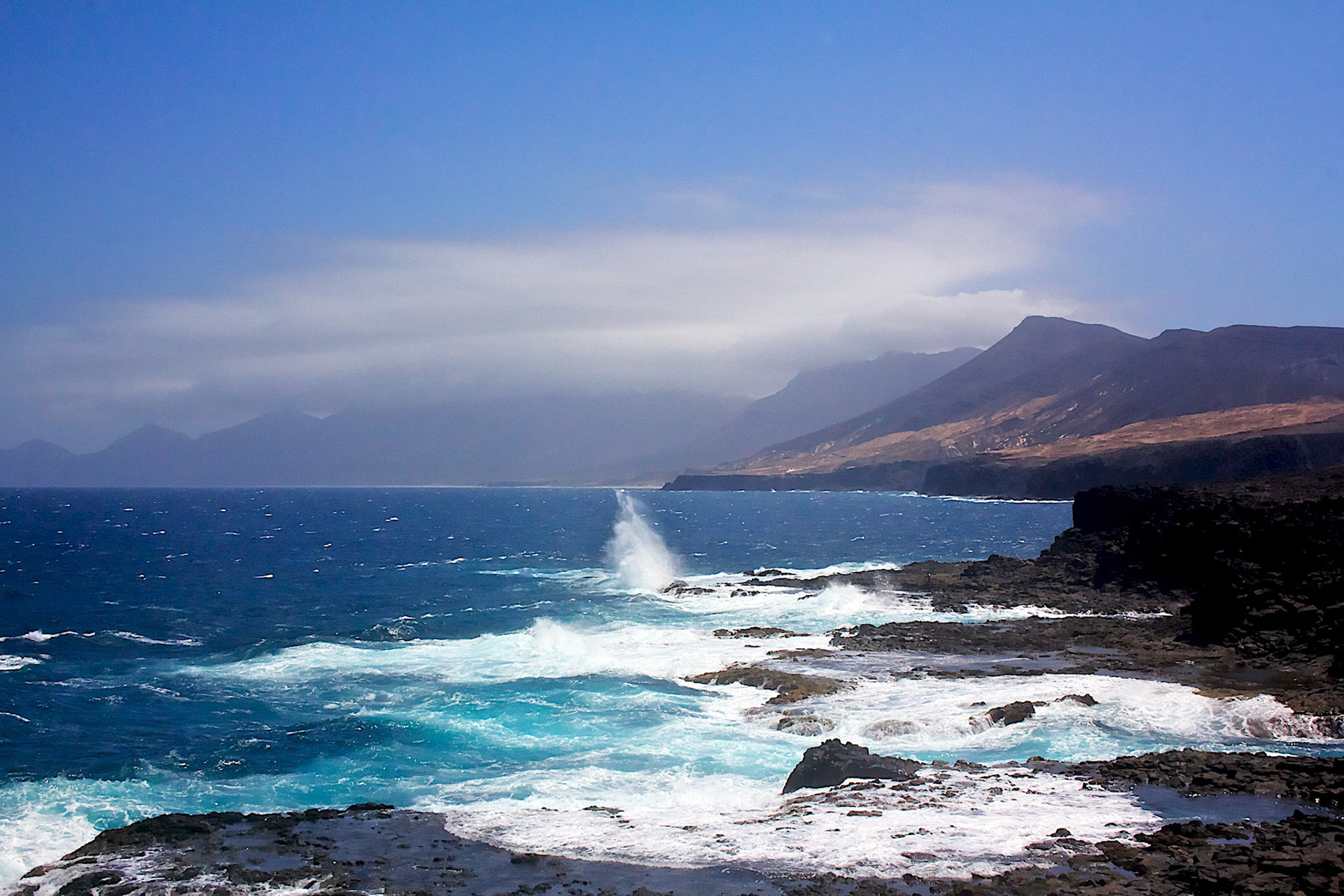 View from Punta Pesebre to the west coast of Jandia peninsula.